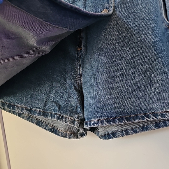 Zara Blue Denim Shorts Size M - Picture 4 of 7